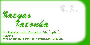 matyas katonka business card